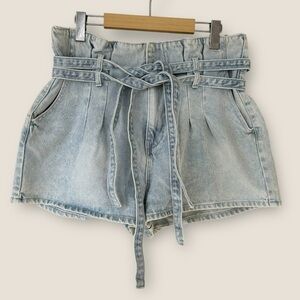 Forever 21 Belted Paperbag Jean Shorts